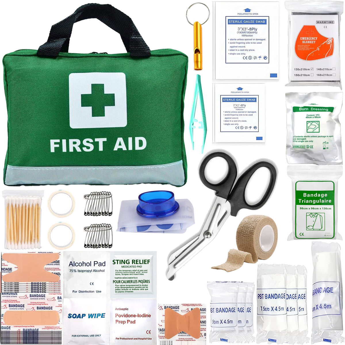 First Aid Kit for Home Car Camping & Travel | 160+ Piece