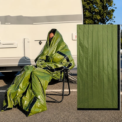 Emergency Survival & Shelter Kit | 2 Person Tube Tent, Bivvy, Poncho & Blanket